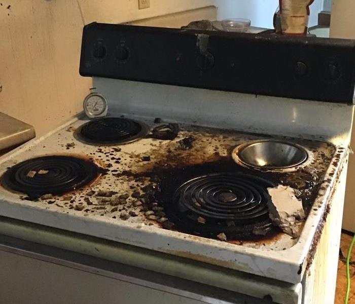 Stove after a fire